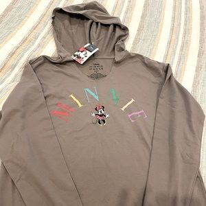 Wmns Large Disney Minnie Mouse Hooded Sweatshirt - fit more like medium